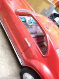 Vtg Bandai Battery Operated Tin Toy Red Toronado Bump N Go Car Works Great Minty