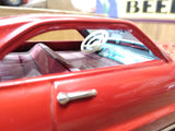 Vtg Bandai Battery Operated Tin Toy Red Toronado Bump N Go Car Works Great Minty