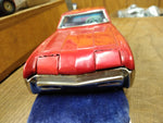 Vtg Bandai Battery Operated Tin Toy Red Toronado Bump N Go Car Works Great Minty