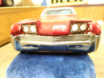 Vtg Bandai Battery Operated Tin Toy Red Toronado Bump N Go Car Works Great Minty