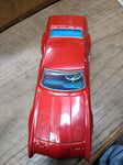 Vtg Bandai Battery Operated Tin Toy Red Toronado Bump N Go Car Works Great Minty