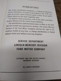 Vtg 1960 Service Comet Lincoln Mercury Division Mechanics Hand Book Nice!