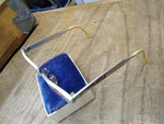 Vtg Women's Art Craft Cats Eye Glasses 12K GF Aluminum Frame Flower Etch Design!