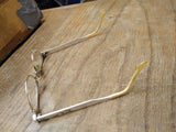 Vtg Women's Art Craft Cats Eye Glasses 12K GF Aluminum Frame Flower Etch Design!