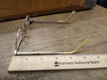 Vtg Women's Art Craft Cats Eye Glasses 12K GF Aluminum Frame Flower Etch Design!