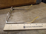 Vtg Women's Art Craft Cats Eye Glasses 12K GF Aluminum Frame Flower Etch Design!