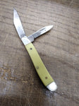 Vtg Case XX 5 X 3220 CV Yellow Peanut Folding Pocket Knife 2 Blade Good Cond
