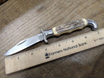 Vtg Vanadium Stainless Steel Folding Pocket Knife Nice Handle Made In Japan!