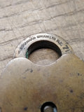 Vtg W. Bohannon Miniature Brass Padlock Brooklyn NY 71 No Key
