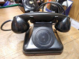 Vtg Chicago Moulded Prod Black Table Top Office Hotel Hand Set #70A Telephone