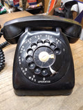 Vtg 1961 Automatic Electric AE Monophone Black Desk NB 802 C25 Rotary Telephone