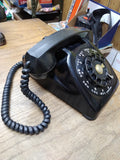 Vtg 1961 Automatic Electric AE Monophone Black Desk NB 802 C25 Rotary Telephone