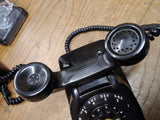 Vtg 1961 Automatic Electric AE Monophone Black Desk NB 802 C25 Rotary Telephone