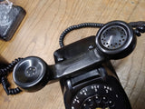 Vtg 1961 Automatic Electric AE Monophone Black Desk NB 802 C25 Rotary Telephone