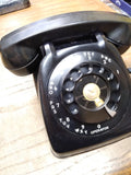 Vtg 1961 Automatic Electric AE Monophone Black Desk NB 802 C25 Rotary Telephone