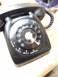 Vtg 1961 Automatic Electric AE Monophone Black Desk NB 802 C25 Rotary Telephone