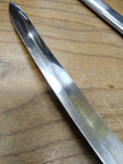 Vtg 23" Sword Sabre Metal Sheath Fancy Brass Loop Guard Twistwire Leather Grip