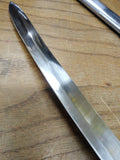 Vtg 23" Sword Sabre Metal Sheath Fancy Brass Loop Guard Twistwire Leather Grip