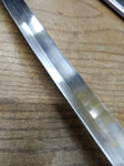 Vtg 23" Sword Sabre Metal Sheath Fancy Brass Loop Guard Twistwire Leather Grip