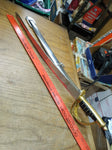 Vtg 23" Sword Sabre Metal Sheath Fancy Brass Loop Guard Twistwire Leather Grip