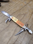 Vtg Imperial Official Boy Scout Folding Multi Function Pocket Knife Nice Shape!