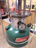 Vtg 1971 Coleman Model 220F 2 Mantle Green Lantern Pyrex Globe Very Good Shape!