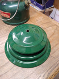 Vtg 1971 Coleman Model 220F 2 Mantle Green Lantern Pyrex Globe Very Good Shape!