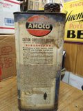Vtg 1 Gallon Can AMOCO French Dry Cleaner American Oil Company Blue Orange White