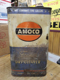 Vtg 1 Gallon Can AMOCO French Dry Cleaner American Oil Company Blue Orange White