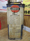 Vtg 1 Gallon Can AMOCO French Dry Cleaner American Oil Company Blue Orange White