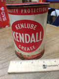 Vtg 1 Lb Can Kendall Kenlube S 825 Wheel Bearing Grease 3/4 Full Timkin Approved
