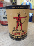 Vtg 1 US Quart Can Archer Petroleum Corp Lubricants Aircraft Grade Motor Oil!