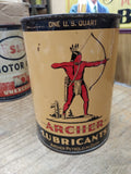 Vtg 1 US Quart Can Archer Petroleum Corp Lubricants Aircraft Grade Motor Oil!