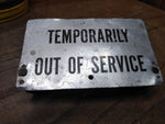 Vtg Bell System Temporarily Out Of Service Pay Telephone Booth Sign Good Shape!