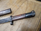 Vtg WWII Czech V CSZ Mauser  w/Scabbard Military tool Good Shape!