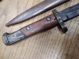 Vtg WWII Czech V CSZ Mauser  w/Scabbard Military tool Good Shape!