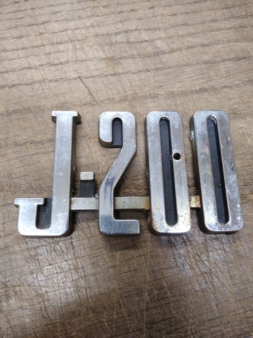 Vtg 1964 JEEP J 200 #961643 Chrome Name Plate Badge Emblem Trim Good Shape!