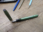 Vtg Esterbrooks Fountain Pen 9668 Nib Chrome and Green Made In The USA!