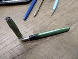 Vtg Esterbrooks Fountain Pen 9668 Nib Chrome and Green Made In The USA!