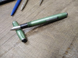 Vtg Esterbrooks Fountain Pen 9668 Nib Chrome and Green Made In The USA!