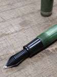 Vtg Esterbrooks Fountain Pen 9668 Nib Chrome and Green Made In The USA!