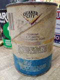 Vtg Quaker City 1 Quart Dexron Automatic Transmission Fluid Paper Can Phila, Pa