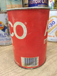 Vtg ARCO Motor Oil SAE 30 1 US Quart Paper Red Can Empty