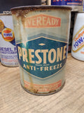 Vtg 1938 Eveready Prestone Anti Freeze Does Not Boil1 Quart Metal Can Empty