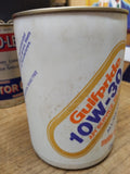 Vtg 1 Qt Gulfpride Motor Oil 10W 30 All Weather Multi Grade Full Plastic Can