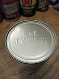 Vtg 1 Qt Gulfpride Motor Oil 10W 30 All Weather Multi Grade Full Plastic Can