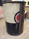 Vtg 1 Quart 1940's Havoline Motor Oil FULL Solder Seam Tin Can Indian Refinery