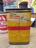 Vtg 1938 1 Pint US Standard Johnson's Liquid Wax Partially Full Metal Can