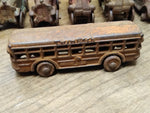 Vtg Cast Iron Twin Coach Bus Toy Dent Arcade AC Williams Hubley? 5 inches