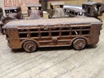 Vtg Cast Iron Twin Coach Bus Toy Dent Arcade AC Williams Hubley? 5 inches